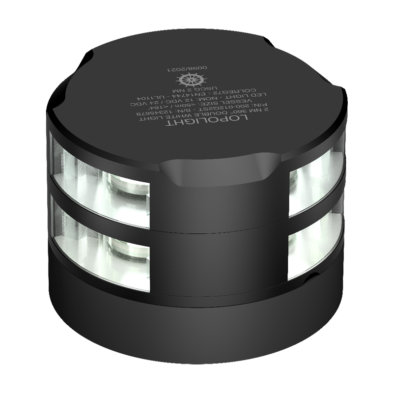 2nm 360° White, Double, black anodized 2nm 360° White, Double, black anodized